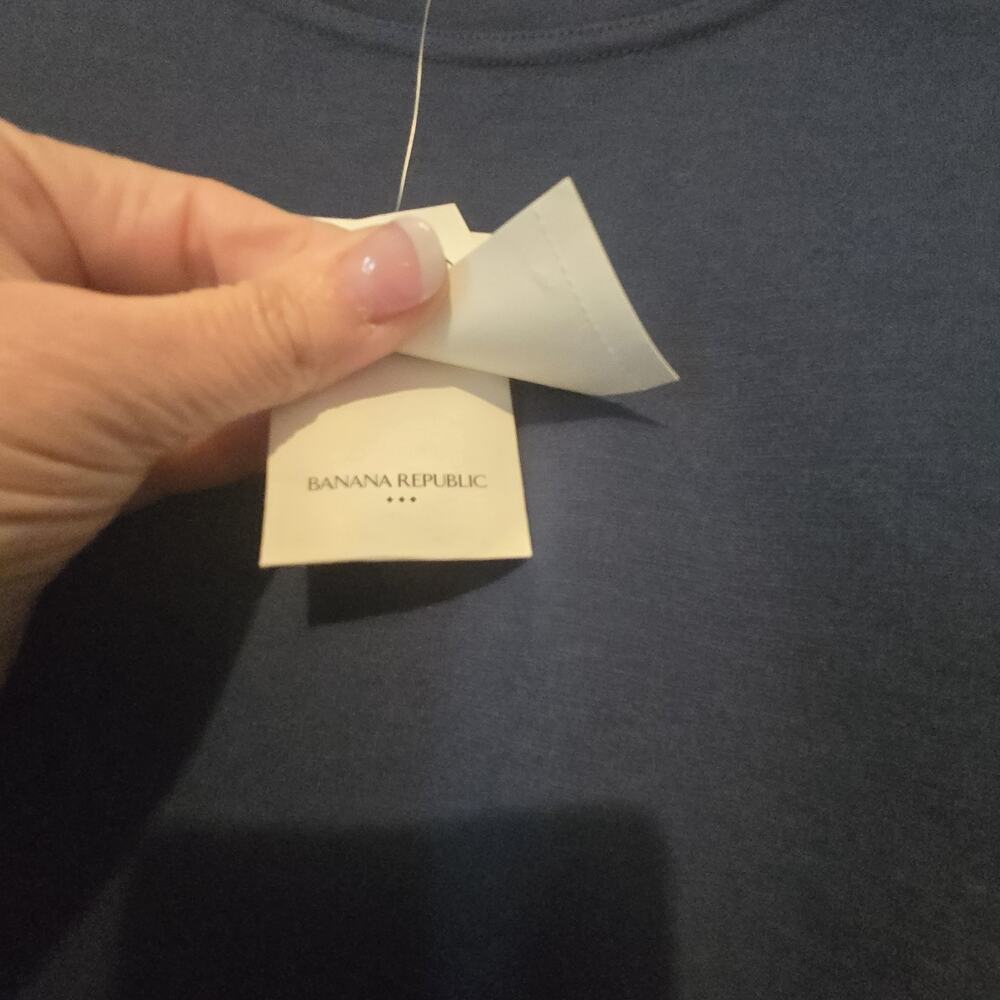 Banana Republic NEW Sleeveless Dress Womens MED Stretch Blue Preppy Business $69 - Picture 7 of 13